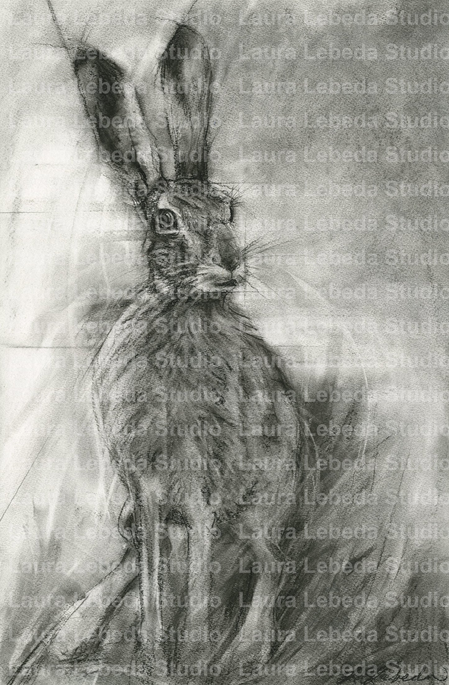 "Ready" Hare, Giclée Print